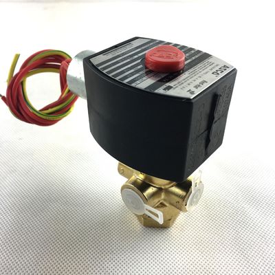 ASCO SCB320B174.230/50 NPT1/4 3/2 Evrensel Bakır Bedenli NBR Serisi 320 Doğrudan İşletilen Çevrimiçi Solenoid Valfları