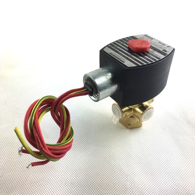 ASCO SCB320B174.230/50 NPT1/4 3/2 Evrensel Bakır Bedenli NBR Serisi 320 Doğrudan İşletilen Çevrimiçi Solenoid Valfları