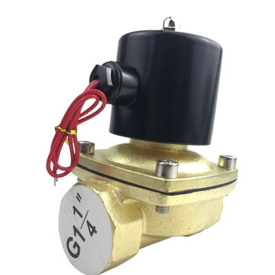 2W350-35 1 1/4 inç saf tunç solenoid valfi Su hava valfi normalde kapalı NC