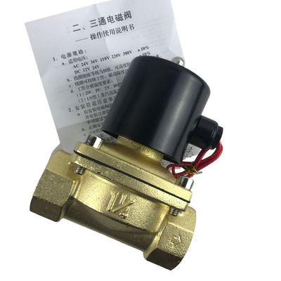 2W350-35 1 1/4 inç saf tunç solenoid valfi Su hava valfi normalde kapalı NC
