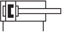 FESTO silindir, piston çubuğu, iç iplik ADVU-12-5-P-A ile