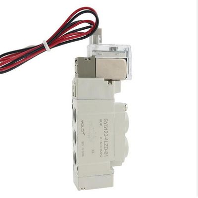 SMC Solenoid Valve SY5320-5LZD-C6 DC12V Tek Dokunma Bağlantılı Port Boyutu ø6 3 Pozisyon Kapalı Merkezi