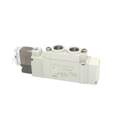 SY5220-5LZD-C4 Solenoid Valf SMC 2 pozisyon Çift DC24V Tek dokunma montajı port boyutu Ø4