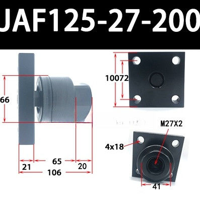 JAF125-27-200 M27x2 Hava Silindir Uygunluğu için Adı Boyutu Basit Tasarım