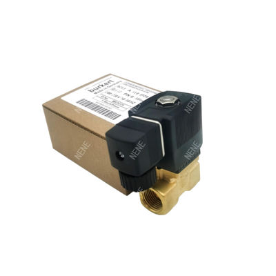 00126202 Burkert Solenoid Valf G1/8 2.5 Akış Deliği AC24V 8W 6014 D Normalde Açık Bakır Valf Vücudu 32 * 32 0~6bar
