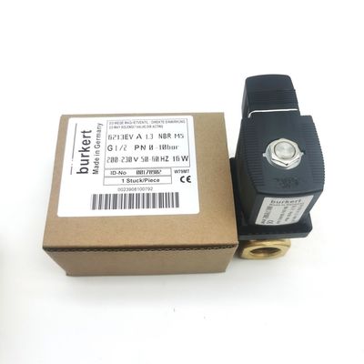 00126204 6014 D Bakır Solenoid Valf Burkert Normal Açık G1/8 2.5 Akış Deliği AC220V 8W