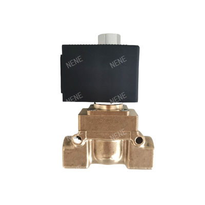 00126162 6014 D Burkert solenoid valfi Doğrudan Hareketli Alt Plakası Bağlantısı Normalde Açık 2.0 Akış Deliği AC24V 8W Bakır Valf Vücudu 0~10bar