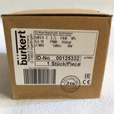 NBR Seal Brass Body Burkert Solenoid Kontrol Valvu 00125332 6014