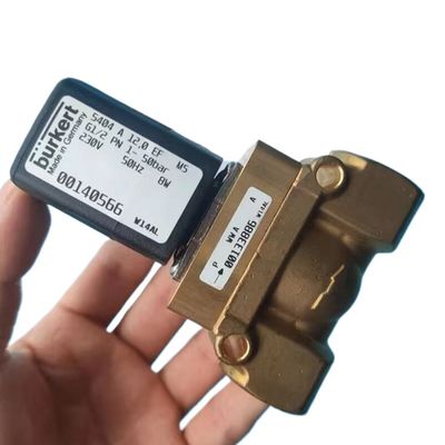 Brass Body Burkert Solenoid Valve 00308503 DC24V 8W G3/4 2/2 Normalde Kapalı 20 Akış Deliği 5404 Tip 1-32 Bar
