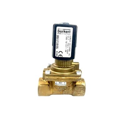 Burkert Solenoid Valve 00308508 FKM mühür G1 2/2 normal kapalı 25 akış deliği AC220V 8W 1-40bar