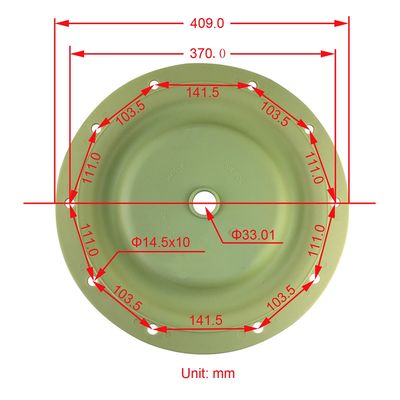 96475-A 96476-T Puls Valf Diyafragması Ingersoll Rand Santoprene PTFE