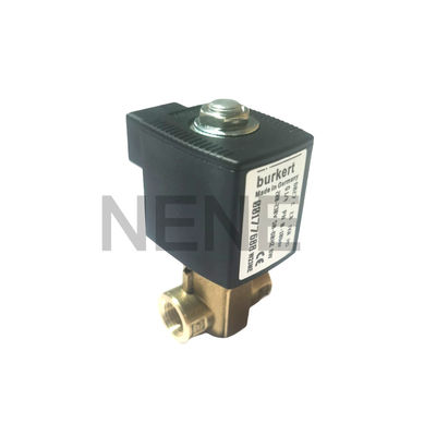 Burkert Solenoid 6013 Tipi Doğrudan Hareketli 00134243 2/2 Normalde Kapalı G1/8 Inch 2.5 Akış Deliği FKM Dükkanı 220VAC 8W 0~16bar