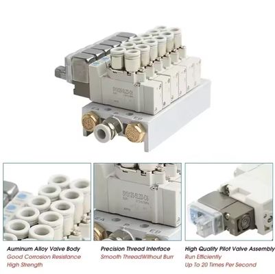 Yumuşak Mühürlü SMC Solenoid Valfları SY3320-5LZD-M5 SY3320-6LZD-M5 SY serisi