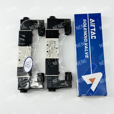 5 Yolu 3 Konumu 4V130E-06 Hava sıvısı AIRTAC Alüminyum alaşımlı vücutlu solenoid valfi