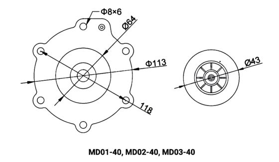 1.5 inç MD01-40 MD02-40 MD03-40 Dövme Valfı için Diyafragma TH5840 TH5440 1 1/2