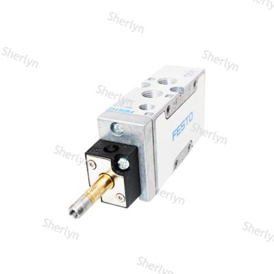 Festo MFH-5-1/4-B Solenoid Valf, 5/2 Monostable Mekanik Yaylı, Dahili Pilot, 2-10 Bar