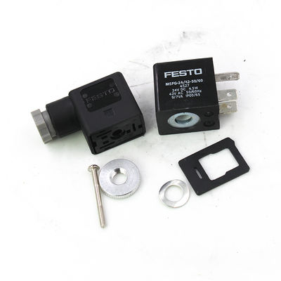 FESTO 4527 MSFG-24-50/60 Solenoid Bobini, 24VDC, 4.5W, IP65, MSSD-F için Fiş Kanatları, 3-Pin