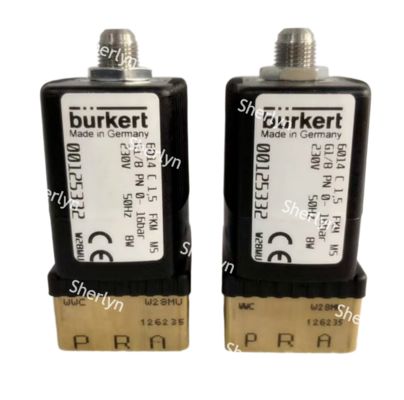 Burkert Electromagnetic Valve 00125332 G1/8 AC220V 6014 C Normally Closed 0~16bar 3/2 Way Brass Body
