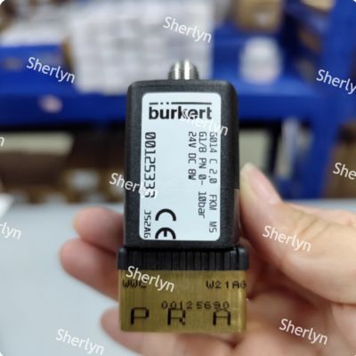 Burkert 00125334 İki Konumlu Üç Yollu Solenoid Valf 6014 Serisi C Normalde Kapalı G1/8 Pirinç Vana Gövdesi