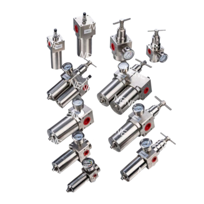 SR400 3/8 ′′ 1/2 ′′ Filtresi Boyutu Pnömatik Filtre Düzenleyicisi Yağlayıcı Paslanmaz Çelik Basınç Düzenleyici Valf