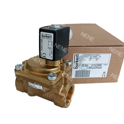 Burkert Solenoid Valfi 00221849 6281 G3/4 2/2 Normalde Kapalı 13.0 Akış Deliği NBR Contalı Pirinç Vana Gövdesi AC220V 8W 0.2-16bar -10~+80 ℃