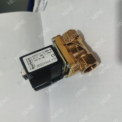 Yüksek Sıcaklık Solenoid Valf BURKERT Tip 6281 00322512 G1/4 2/2 Normalde Kapalı Pirinç Gövde FKM Conta 10.0 Orifis AC24V 8W 0.2-16bar 0 ila +120°C