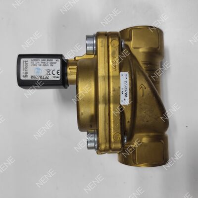 AC220V Yüksek Sıcaklıklı FKM Mühürlü Solenoid Valf BURKERT Tipi 6281 00221876 G3/4 2/2 NC Bakır Beden 13.0 Açıklık 8W 0.2-16bar 0~+120°C