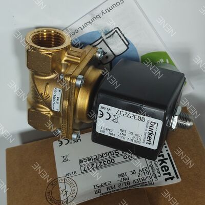 Yüksek Sıcaklık FKM Conta Solenoid Valf BURKERT Tip 6281 00221875 G3/4 2/2 Normalde Kapalı Pirinç Gövde 13.0 Orifis AC24V 8W 0.2-16bar 0 ila +120°C
