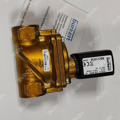 AC24V Yüksek Sıcaklıklı FKM Sızdırma Solenoid Valfı BURKERT Tip 6281 00221878 G3/4 2/2 NC Bakır Vücut 20.0 Açıklık 8W 0.2-16bar 0~+120°C