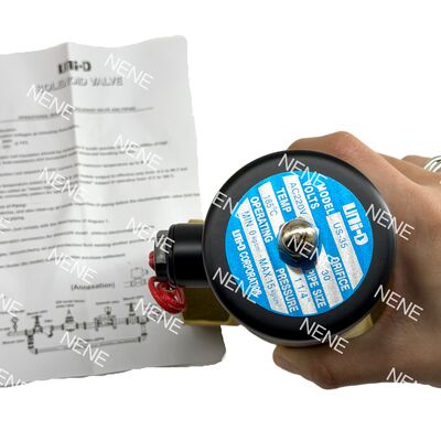 US-40 Pirinç Piston Normalde Kapalı Solenoid Valf UNID 1 1/2" AĞIZ 30 mm -5°C ~ 185°C