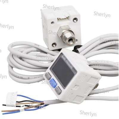 Paketleme Makinesi Manipülatörü İçin Çift PNP Çıkışlı Döndürülebilir Ekranlı Basınç Anahtarı SMC ISE30A-01-B-L