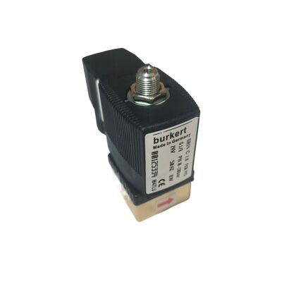Burkert 00134240 Solenoid Valf 6013 Doğrudan Etkili G1/8 2/2 NC 2.5mm Ağız FKM Conta Pirinç Gövde 24VDC 8W 0-10bar