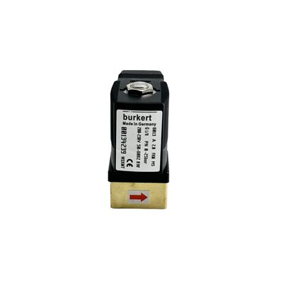 220VAC 8W 0-16bar Solenoid Valf Burkert 00134248, 6013 Doğrudan Etkili 2/2 Normalde Kapalı, G1/8 Diş, 2.5mm Ağız, Pirinç Gövde FKM Conta