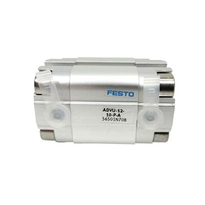 İlaç Endüstrisi ADVU-16-25-A-P-A 156597 Festo Dış Dişli Pnömatik Silindir 16mm Çap 25mm Strok Çift Etkili M5 Portlu Manyetik Piston Kompakt ISO 6432