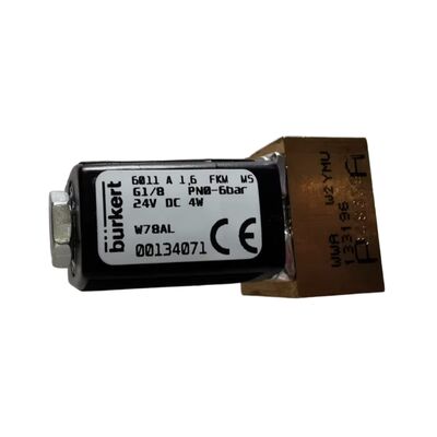 Burkert 00221886 6281 G1 1/4 2/2 Normalde Kapalı 25,0 Akış Deliği FKM Sızdırmaz Pirinç Vana Gövdesi DC24V 8W 0,2-16bar 0~+120 OC