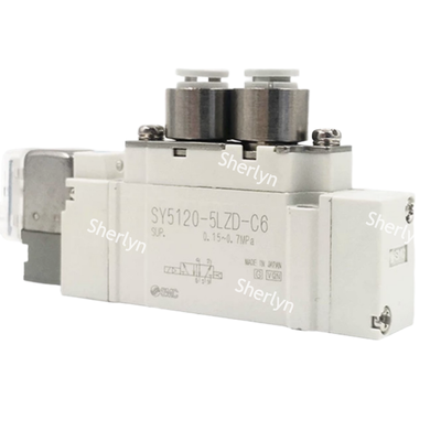 Vücut portlu Tek Birim Tasarımı, Cv Değeri 0.19 Küçük Orta Borluk Silindir Sürücüsü için, SMC SY3120-5LZD-C8 Φ8 İtkin Solenoid Valfi, LED Gösterge, Aşırı Koruma Döngüsü ve El Üstü