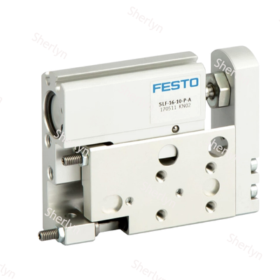 Uzaya Optimize Edilmiş Mini Doğrusal Sürücü FESTO SLF-10-30-P-A 170507, 10Bore 30Stroke Oksitlenmiş Alüminyum Top Taşıyıcı Düzenlenebilir Son Durdurma Yastığıyla Yönlendirilmiş Silindir