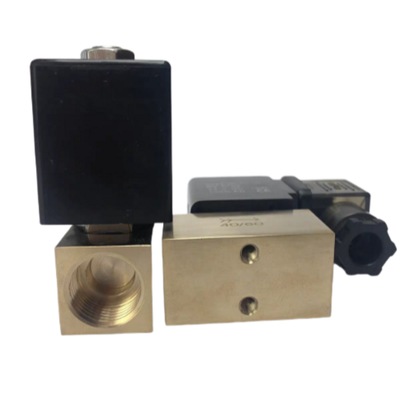 Dayanıklı Endüstriyel Otomasyon Kontrol Çözümleri Sunan Pirinç Pnömatik Solenoid Valf 8 Bar Basınçlı Gaz Çalışma Ortamı
