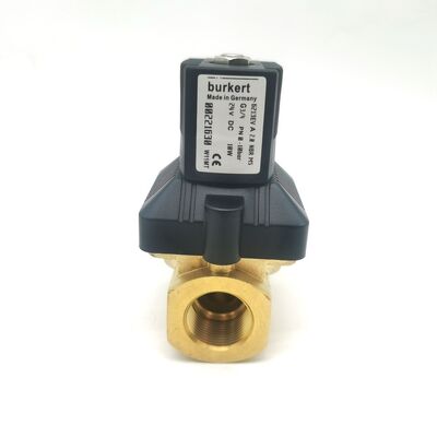 20mm Geniş Akış Delikli NBR Mühürlü Burkert 6213 Solenoid Valf 00221633, G3/4 Normalde Kapalı 2/2 Yollu Pirinç Gövde AC220V 8W, Çalışma Sıcaklığı -10~80°C 0-10bar