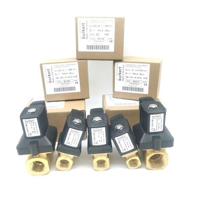 20mm Geniş Akış Delikli NBR Mühürlü Burkert 6213 Solenoid Valf 00221633, G3/4 Normalde Kapalı 2/2 Yollu Pirinç Gövde AC220V 8W, Çalışma Sıcaklığı -10~80°C 0-10bar