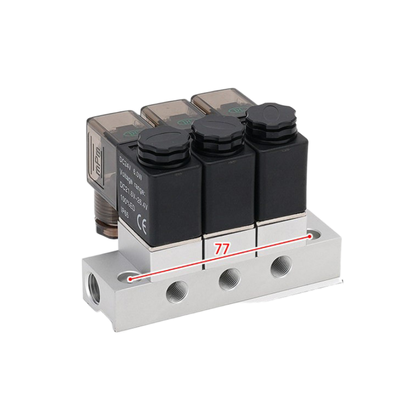 1-İçiş-2-Çıkış 2V025-06-2F Solenoid Valf Manifold ve 2V025-06-3F 1-İçiş-3-Çıkış DC12V/24V AC110V/220V