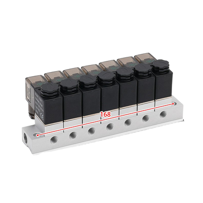 FKM Mühür Halkası 1-İçme-6-Çıkış 2V025-06-6F Solenoid Valf Manifold ve 2V025-06-7F 1-İçme-7-Çıkış