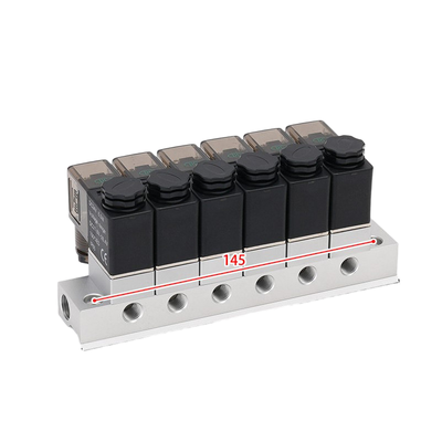 FKM Mühür Halkası 1-İçme-6-Çıkış 2V025-06-6F Solenoid Valf Manifold ve 2V025-06-7F 1-İçme-7-Çıkış