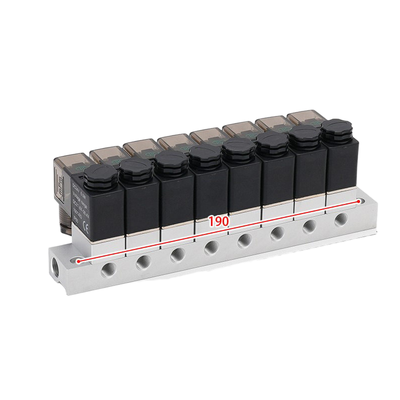 1-İçiş-8-Çıkış 2V025-06-8F Solenoid Valf Manifold ve 2V025-06-10F 1-İçiş-10-Çıkış FKM Sızdırma Halkası Çok Pozisyonlu Hava Giriş Valfı