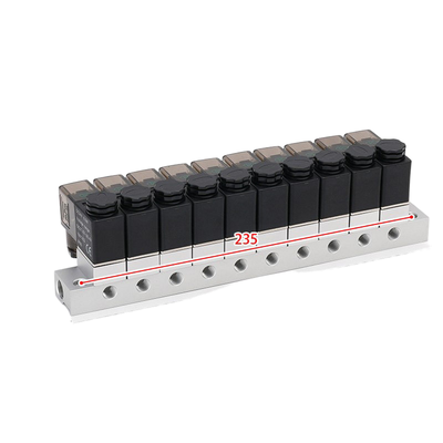 1-İçiş-8-Çıkış 2V025-06-8F Solenoid Valf Manifold ve 2V025-06-10F 1-İçiş-10-Çıkış FKM Sızdırma Halkası Çok Pozisyonlu Hava Giriş Valfı