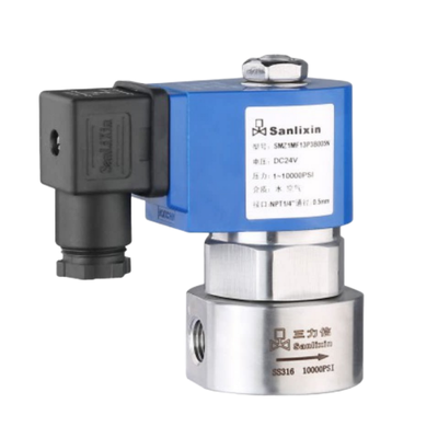 H4S005B01-AC-110 PEEK Conta Malzemesi 1/8''Port Boyutu 110VAC 2 Yollu NC Yüksek Basınç Solenoid Valfı