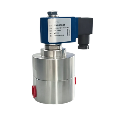 H3S10B03 PEEK Mühür malzemesi Pnömatik Solenoid Valf 10 mm Açıklık 2 yol normal kapalı paslanmaz çelik gövde 3/8 port boyutu