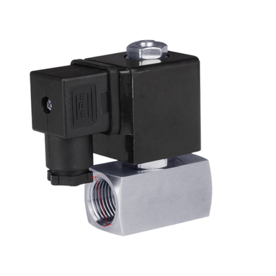 SH-010ES Paslanmaz Çelik 304 Solenoid Valf 1/4 3/8 Port Boyutu Çok yönlü Valf 1mm Açıklık Boyutu 0-150 bar Çalışma Basıncı