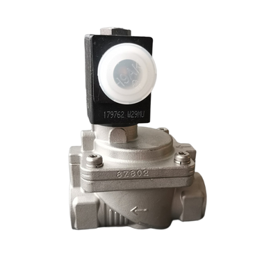 Burkert Tip 6281 Büyük Akış Servo Diyafram Solenoid Valf 00222022 00222023 00222024 G1 1/4 Fil 2/2 NC Paslanmaz Çelik Valf Vücudu EPDM Mühür 25.0 Akış Açığı 8W Bobin DC24V/AC24V/AC220V