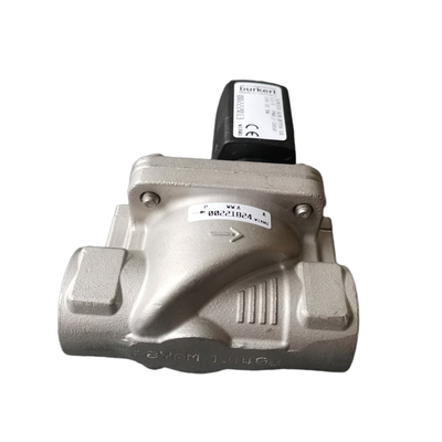 Burkert Tip 6281 Büyük Akış Servo Diyafram Solenoid Valf 00222022 00222023 00222024 G1 1/4 Fil 2/2 NC Paslanmaz Çelik Valf Vücudu EPDM Mühür 25.0 Akış Açığı 8W Bobin DC24V/AC24V/AC220V